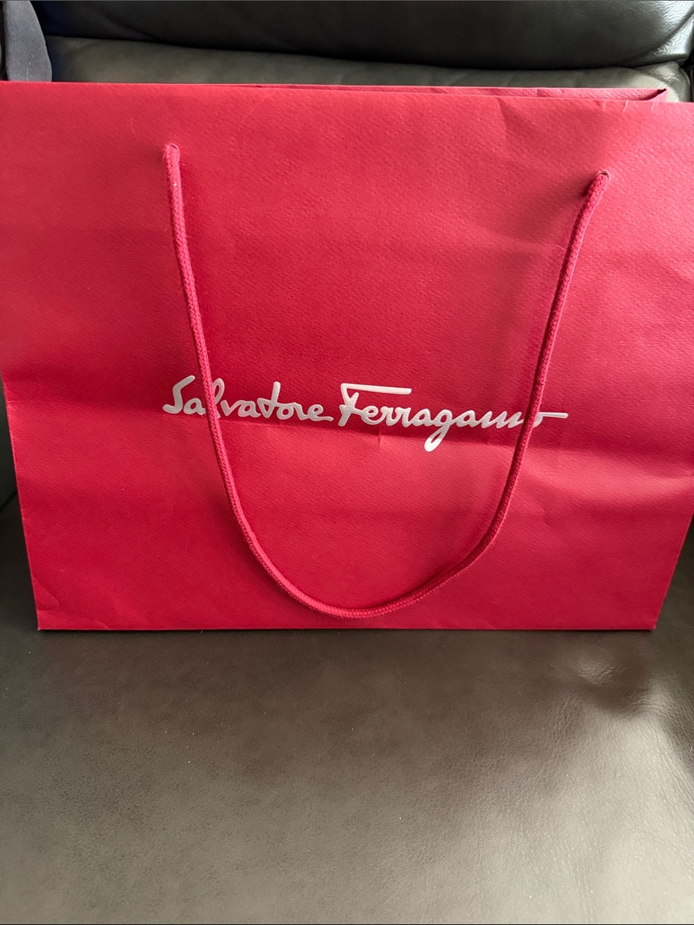 Salvatore Ferragamo Red  Rope-Handle  Bag